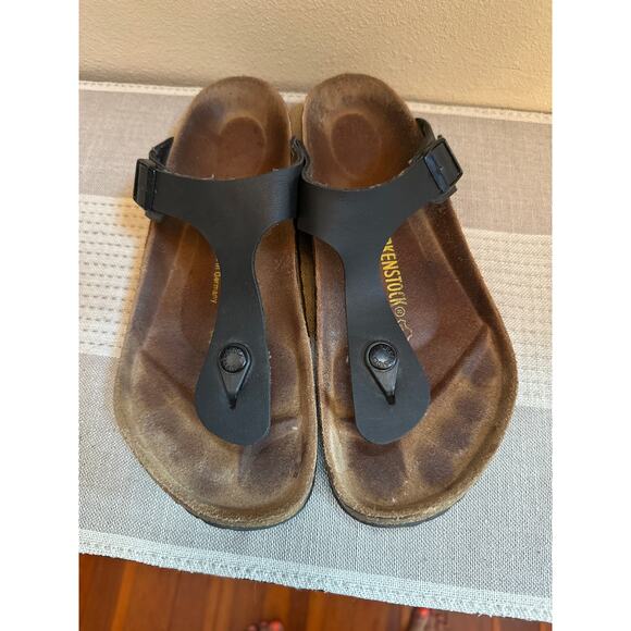 Birkenstock Gizeh Birko-Flor Black Size 39 Lightly used condition - Picture 2 of 7